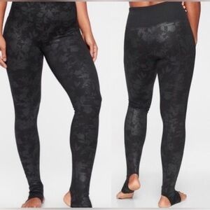 Athleta Black Patterned Women's Leggings
